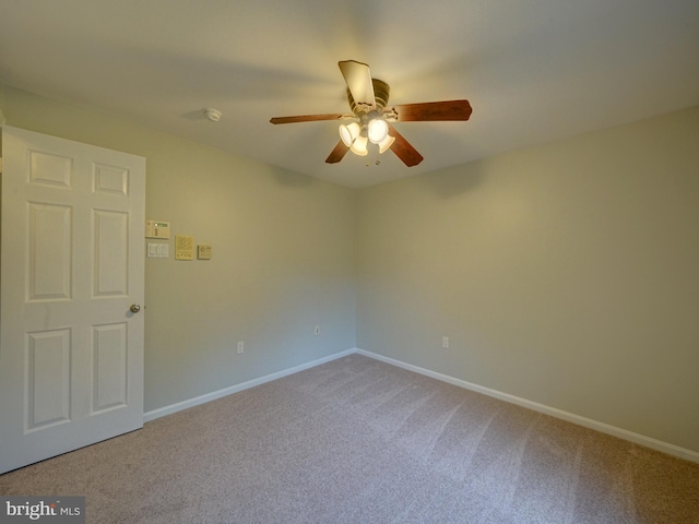 9407 7th St N, Laurel, MD 20723 - empty room with carpet, ceiling fan, baseboards, and a smoke detector