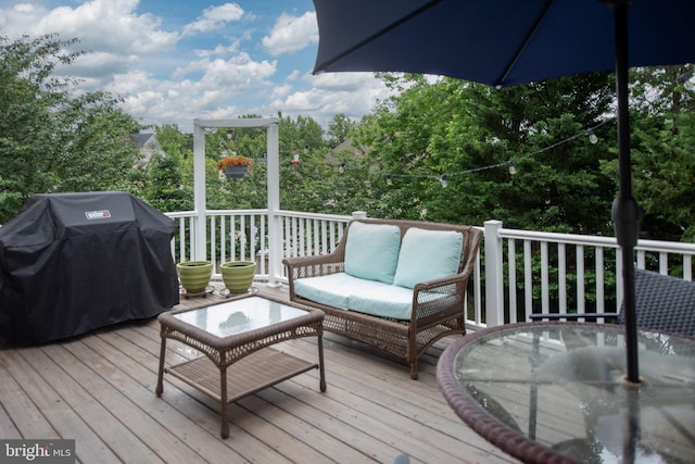 14 Baron Ct, Stafford, VA 22554 - deck featuring area for grilling and an outdoor hangout area