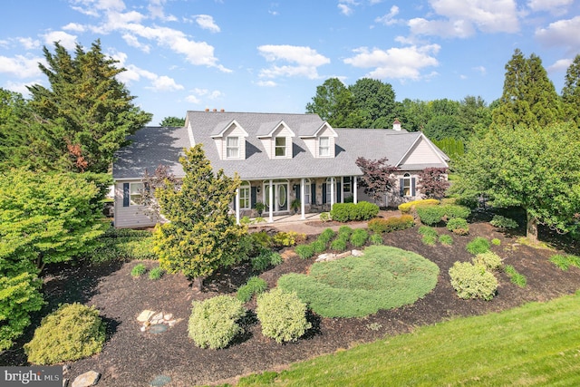 148 Lawn Rd, Palmyra, PA 17078 - new england style home with a porch and a chimney