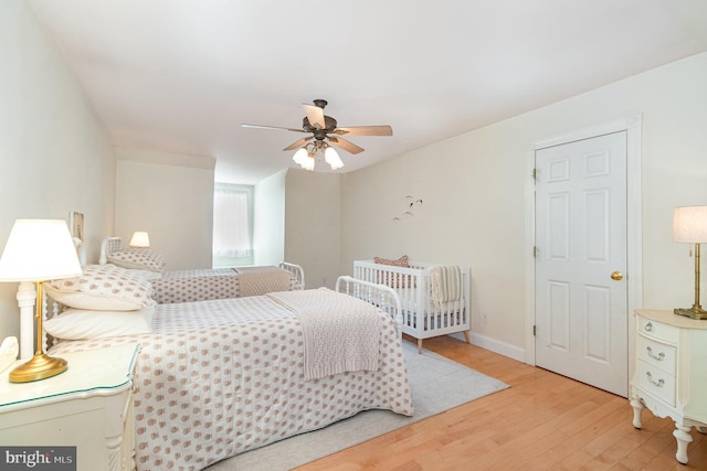 148 Lawn Rd, Palmyra, PA 17078 - bedroom featuring light wood finished floors, baseboards, and a ceiling fan