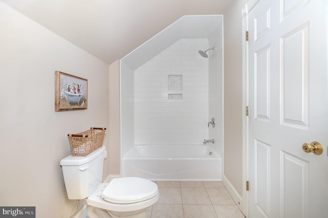 148 Lawn Rd, Palmyra, PA 17078 - bathroom featuring toilet, tile patterned flooring, shower / bathtub combination, and baseboards