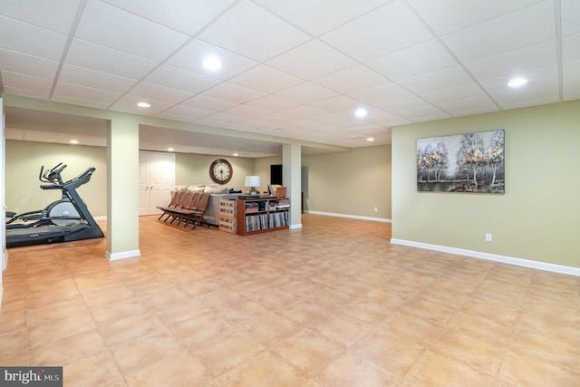 148 Lawn Rd, Palmyra, PA 17078 - finished basement with recessed lighting, baseboards, and a drop ceiling