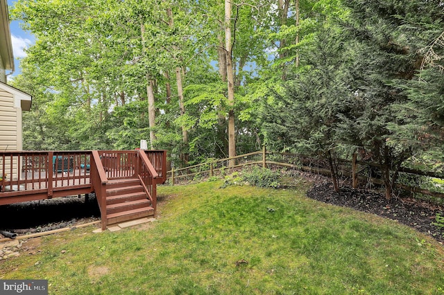 14901 Running Ridge Ln, Silver Spring, MD 20906 - view of yard featuring a wooden deck