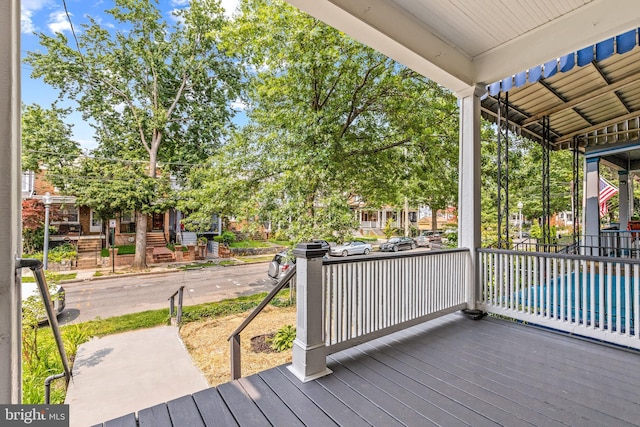 616 Hamilton St NW, Washington, DC 20011 - porch featuring an outdoor pool
