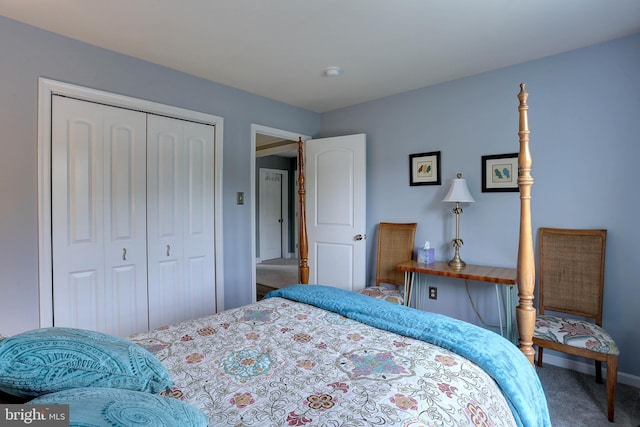 6224 Parkview Ct, Elkridge, MD 21075 - bedroom featuring carpet flooring, a closet, and baseboards