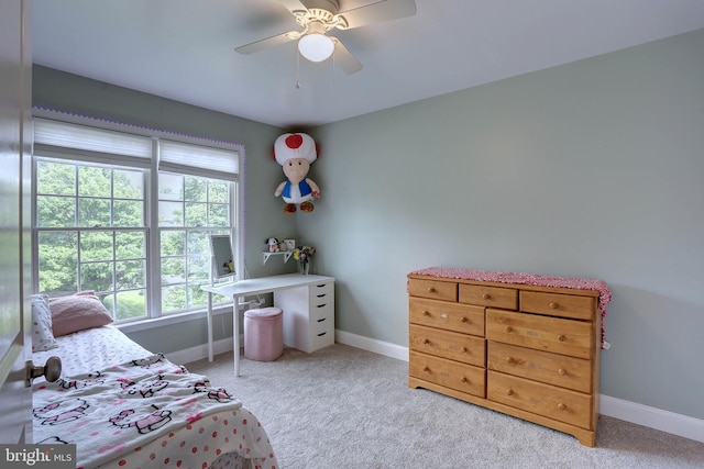 6224 Parkview Ct, Elkridge, MD 21075 - carpeted bedroom featuring baseboards and ceiling fan