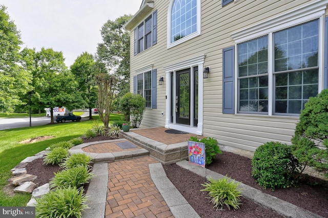6224 Parkview Ct, Elkridge, MD 21075 - doorway to property featuring a lawn