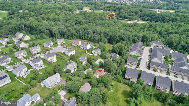 6224 Parkview Ct, Elkridge, MD 21075 - aerial overview of property's location with nearby suburban area and a forest