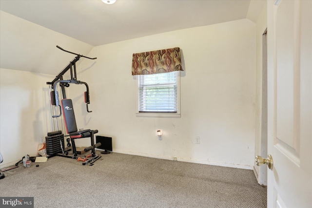 526 N 3rd St, Wormleysburg, PA 17043 - exercise area with carpet and lofted ceiling