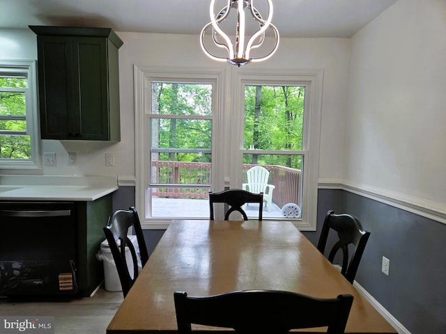 10920 Oakcrest Cir, New Market, MD 21774 - dining space featuring a chandelier and healthy amount of natural light