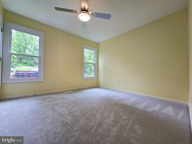10920 Oakcrest Cir, New Market, MD 21774 - empty room featuring carpet, baseboards, and a ceiling fan