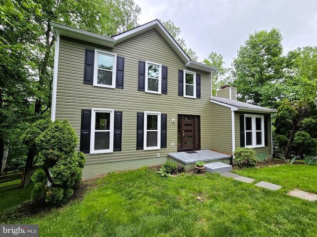 10920 Oakcrest Cir, New Market, MD 21774 - view of front of property featuring a front yard and a chimney