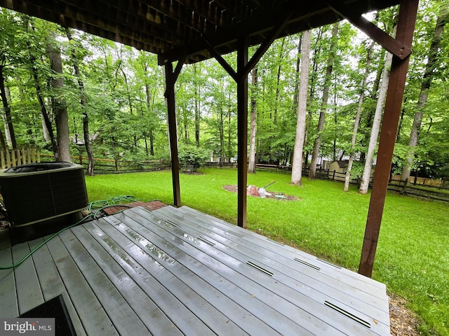 10920 Oakcrest Cir, New Market, MD 21774 - wooden deck featuring central AC