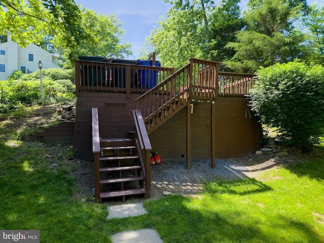 10920 Oakcrest Cir, New Market, MD 21774 - view of playground featuring stairway and a wooden deck
