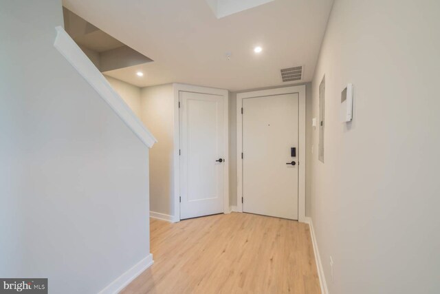 2639 Cecil B Moore Ave, Philadelphia, PA 19121 - corridor featuring light wood finished floors, baseboards, and recessed lighting