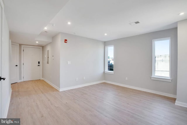 2639 Cecil B Moore Ave, Philadelphia, PA 19121 - spare room with light wood-style floors, baseboards, and recessed lighting