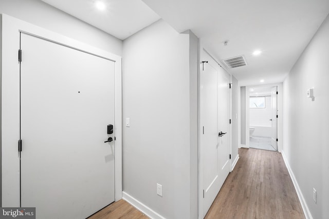 2639 Cecil B Moore Ave, Philadelphia, PA 19121 - corridor with light wood-style flooring, recessed lighting, and baseboards