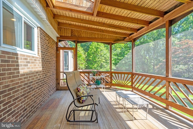 10060 Hampton Rd, Fairfax Station, VA 22039 - sunroom with beam ceiling