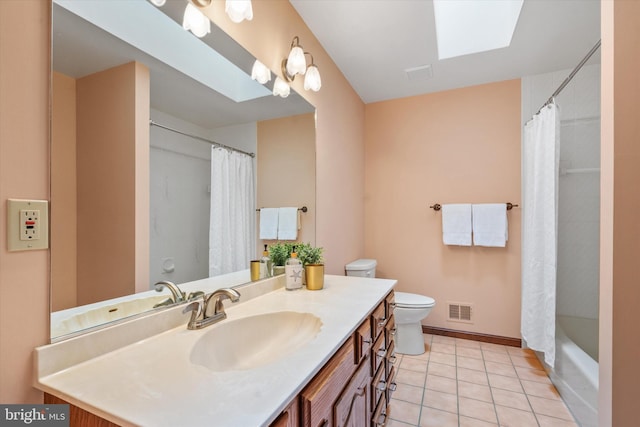 10060 Hampton Rd, Fairfax Station, VA 22039 - bathroom featuring vanity, tile patterned floors, and shower / bathtub combination with curtain