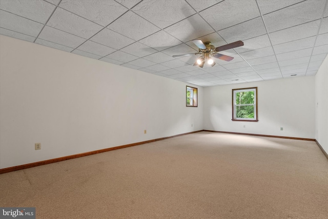 10060 Hampton Rd, Fairfax Station, VA 22039 - carpeted spare room featuring ceiling fan and a drop ceiling
