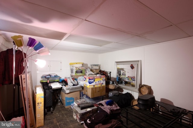 935 Grove St, Reading, PA 19605 - below grade area with a paneled ceiling