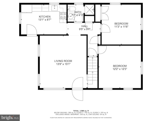935 Grove St, Reading, PA 19605 - home floor plan