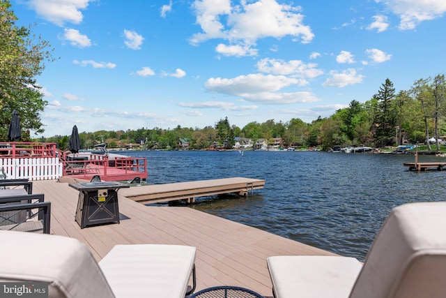 34 S Lake Dr, Lake Harmony, PA 18624 - dock area featuring a water view