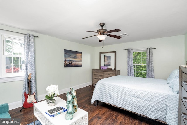 153 Sheridan Rd, Hamilton, NJ 08619 - bedroom with baseboards, wood finished floors, and a ceiling fan