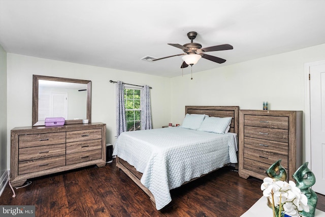 153 Sheridan Rd, Hamilton, NJ 08619 - bedroom featuring dark wood-style flooring and ceiling fan