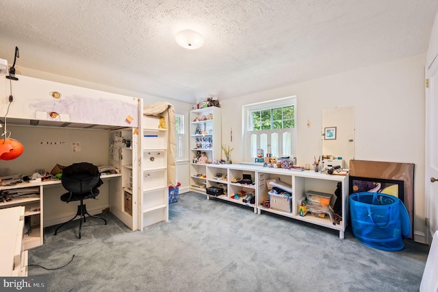 213 Rices Mill Rd, Wyncote, PA 19095 - carpeted bedroom with a textured ceiling and a desk