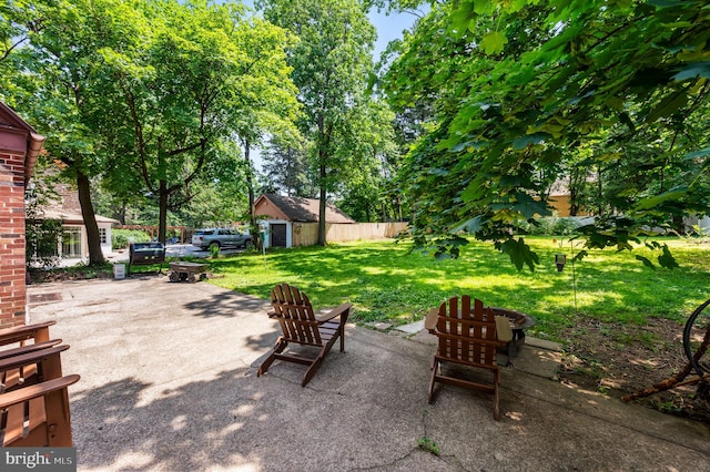 213 Rices Mill Rd, Wyncote, PA 19095 - view of patio featuring an outbuilding