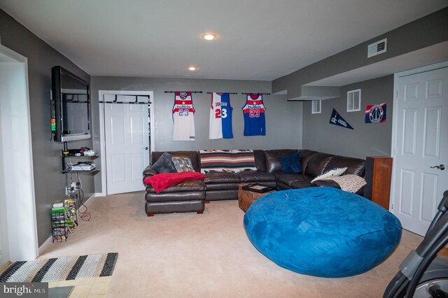 9348 Amaryllis Ave, Manassas, VA 20110 - carpeted living room featuring recessed lighting