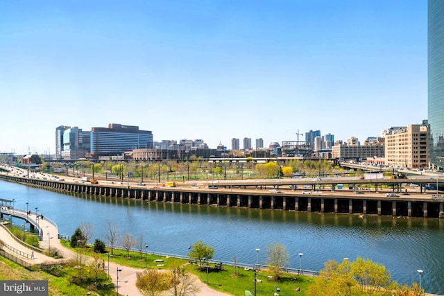 2429 Locust St Unit 504, Philadelphia, PA 19103 - water view with nearby urban area and a notable bridge