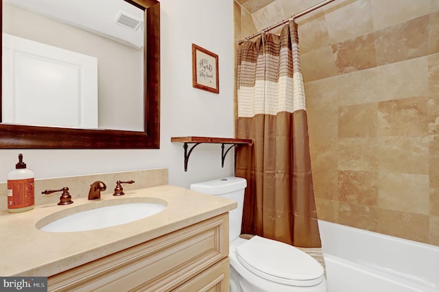 11214 Midvale Rd, Kensington, MD 20895 - full bathroom with vanity, toilet, and shower / bath combo with shower curtain