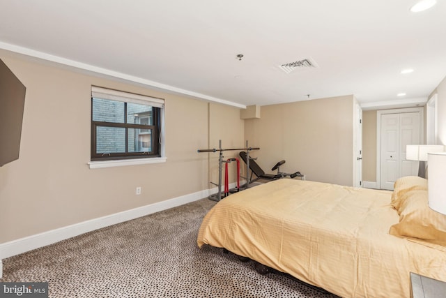 1500 Chestnut St Unit 20K, Philadelphia, PA 19102 - carpeted bedroom with baseboards and recessed lighting