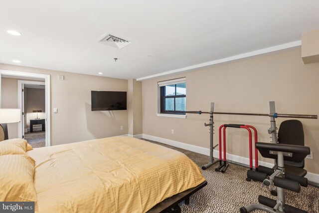 1500 Chestnut St Unit 20K, Philadelphia, PA 19102 - bedroom featuring carpet, recessed lighting, and baseboards