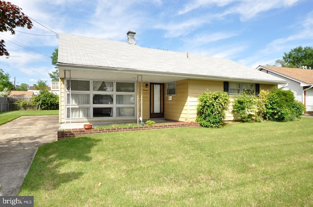 19 Rose Ave, Maple Shade, NJ 08052 - view of front of property featuring a front lawn and a chimney