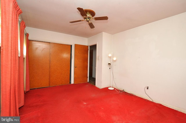 19 Rose Ave, Maple Shade, NJ 08052 - unfurnished bedroom with carpet floors, a closet, and ceiling fan