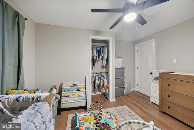 7 Neeld Ln, Aston, PA 19014 - bedroom featuring wood finished floors, a closet, and ceiling fan