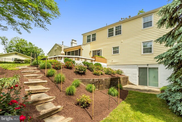 13704 Beret Pl, Silver Spring, MD 20906 - back of house with a chimney
