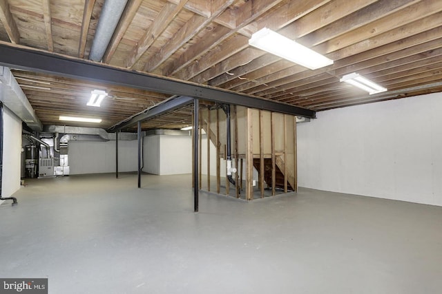 13704 Beret Pl, Silver Spring, MD 20906 - unfinished below grade area featuring gas water heater and heating unit