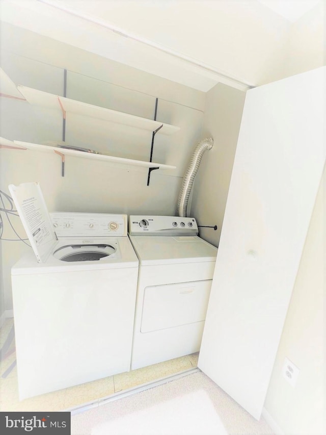 8015 Mandan Rd Unit 203, Greenbelt, MD 20770 - laundry room with separate washer and dryer