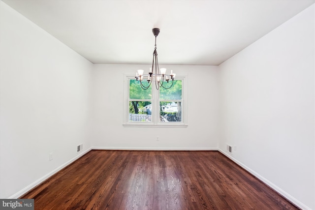 2445 Parallel Ln, Silver Spring, MD 20904 - unfurnished room with a chandelier, wood finished floors, and baseboards