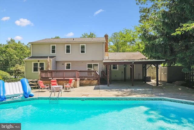 2445 Parallel Ln, Silver Spring, MD 20904 - view of swimming pool featuring a patio area, a deck, and central AC unit