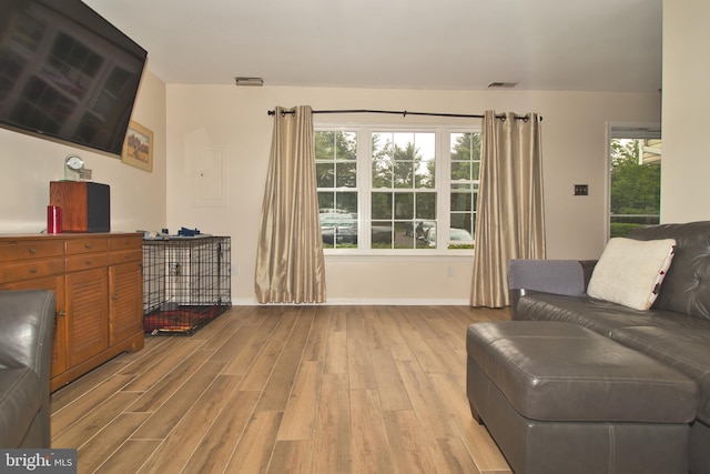 113 Megan Cir, Chalfont, PA 18914 - living room featuring light wood finished floors and baseboards