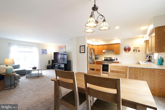 218 Independence Ave, State College, PA 16801 - dining space featuring light carpet and recessed lighting