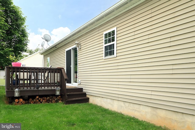 218 Independence Ave, State College, PA 16801 - rear view of house with a wooden deck and a yard