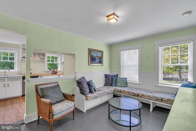 484 Rte 518, Skillman, NJ 08558 - living area with a wainscoted wall and wood finished floors
