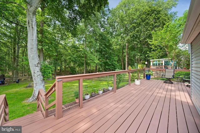 84 Winding Way, Upper Chichester, PA 19061 - wooden terrace with a yard