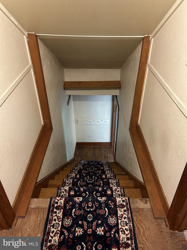 4599 Carlisle Rd, Gardners, PA 17324 - staircase featuring wood finished floors and a textured wall